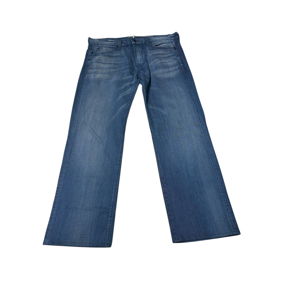 7 For All Mankind Standard Mens Jeans Blue Button Fly Cotton Size 36X29 Made USA